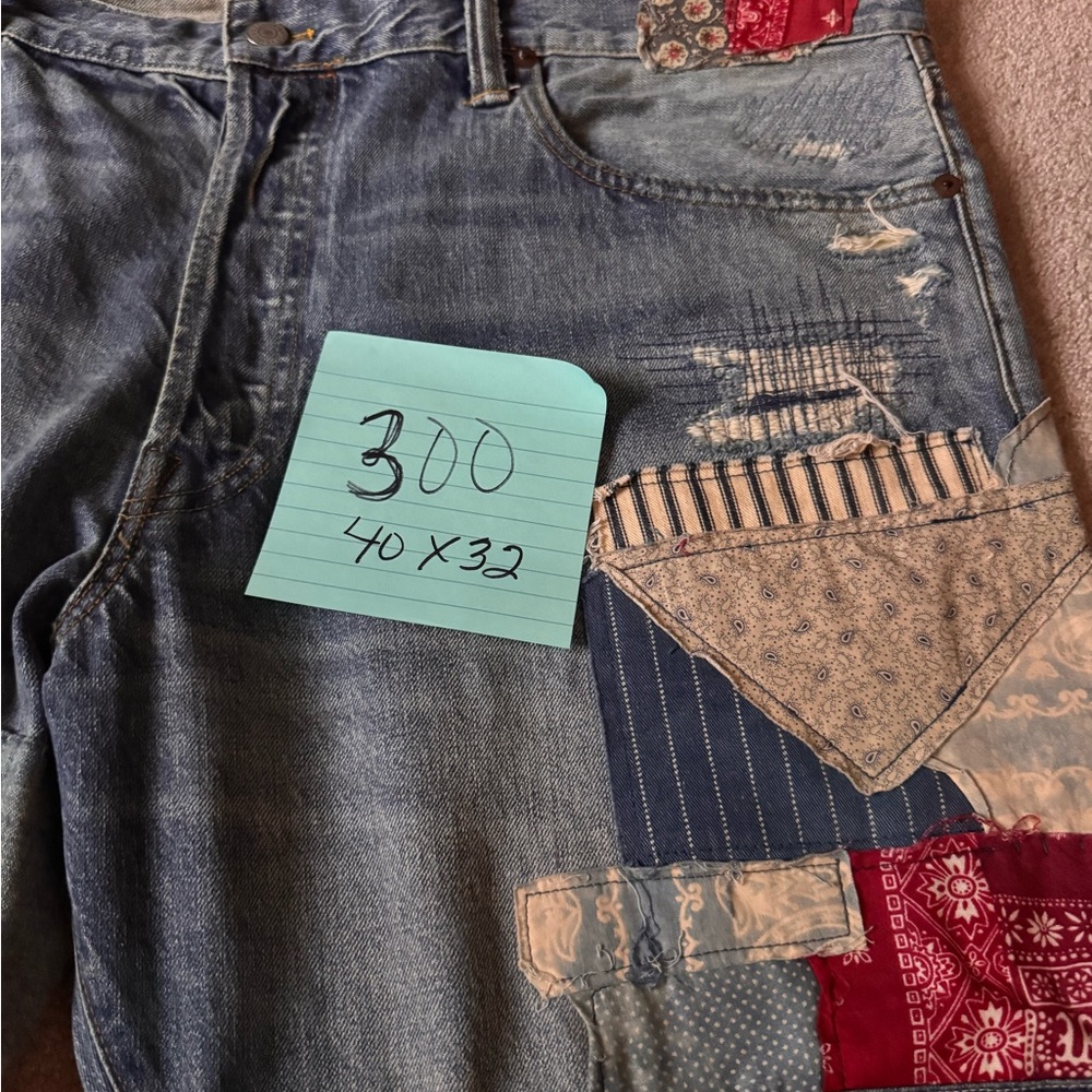 Polo by Ralph Lauren Blue Patchwork Slim Jeans